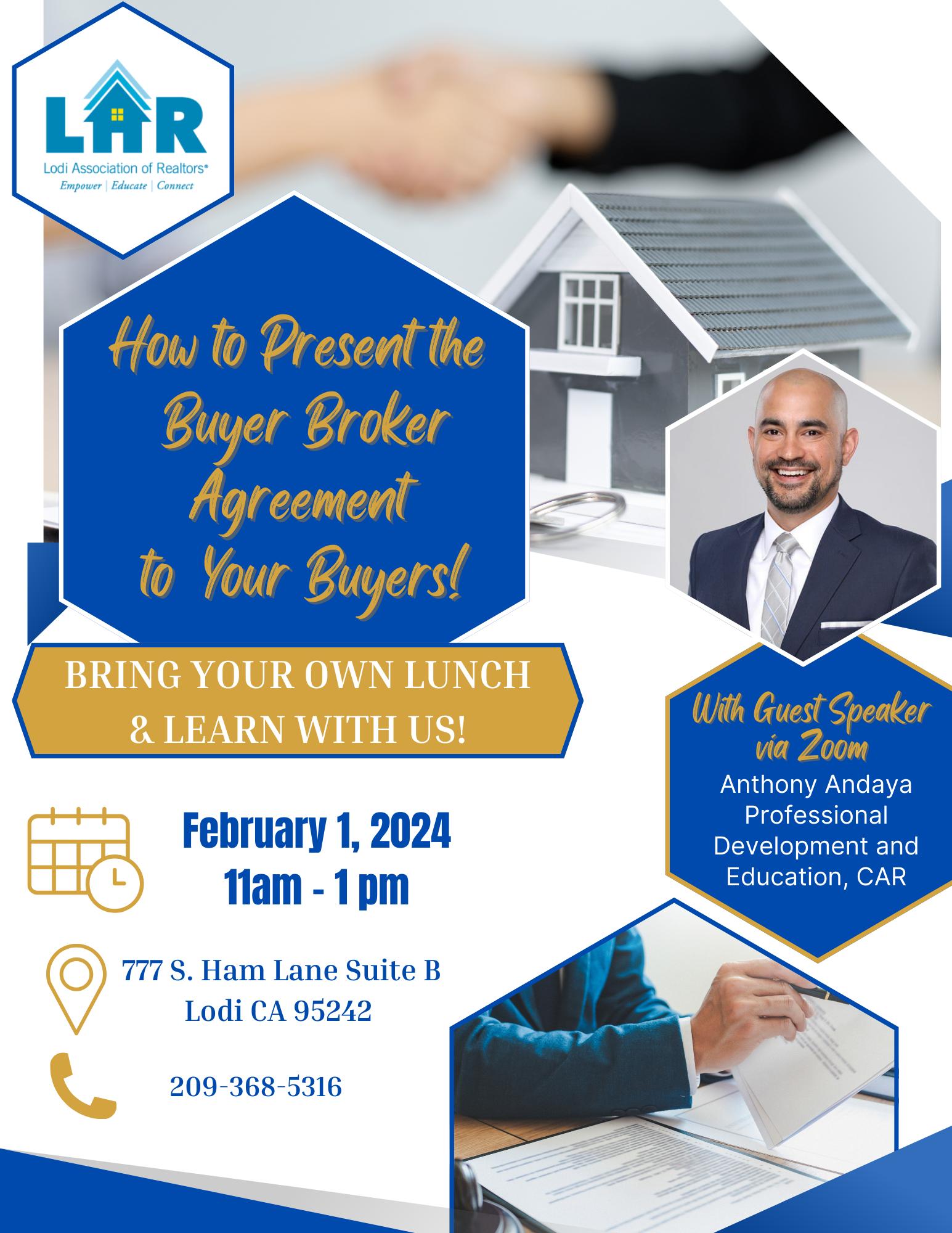 How to present the buyr Broker Agreement to Buyer Tickets in Lodi, CA, United States