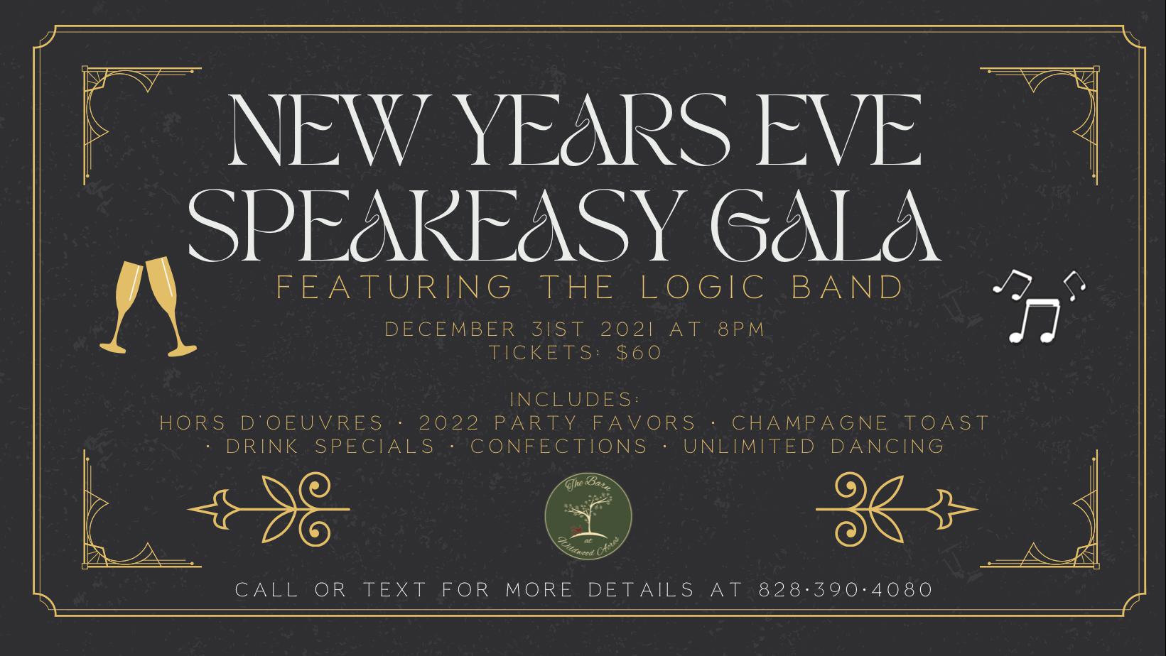 New Years Eve Speakeasy Gala Tickets in Connelly Springs, NC, United States