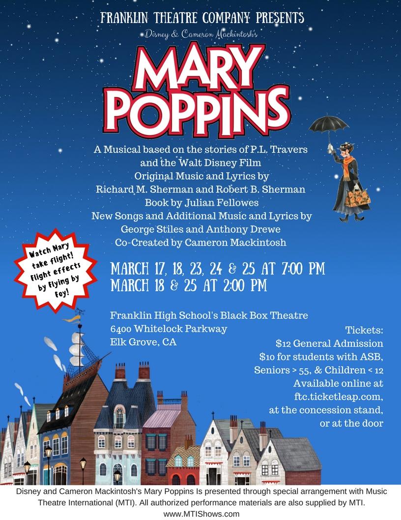 disney cameron mackintoshs mary poppins tickets in elk grove ca mary poppins flyers