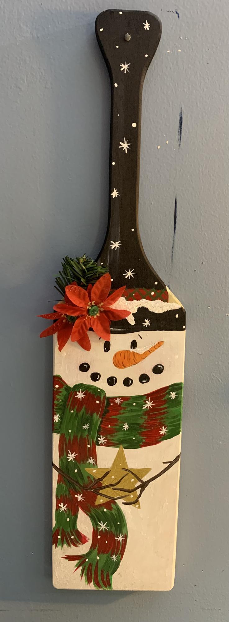 Wooden Snowman Paddle Paint and Sip at VFW Post 491 Yardville Tickets