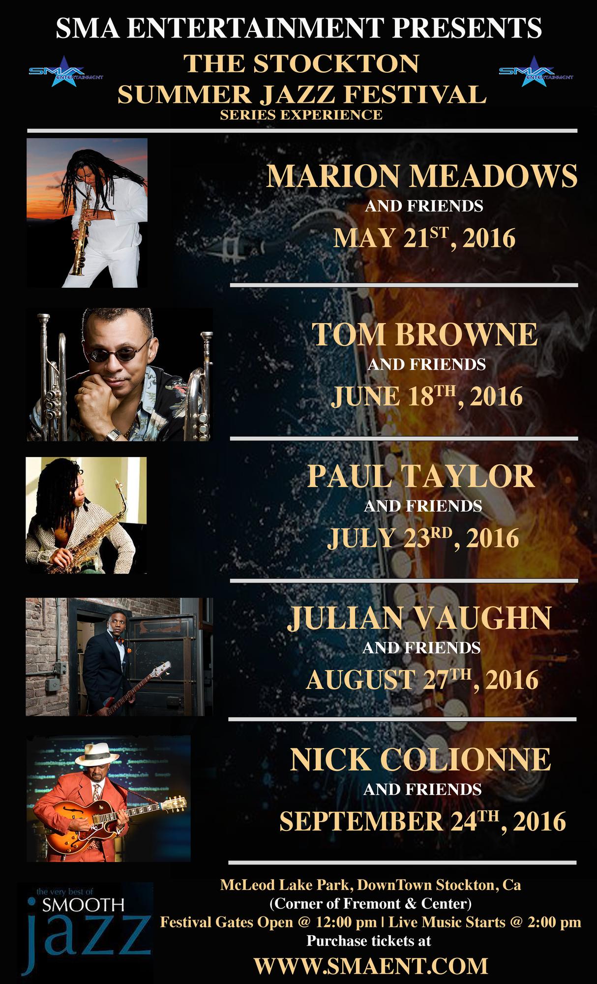 THE STOCKTON SUMMER JAZZ FESTIVAL SERIES EXPERIENCE Tickets In Stockton