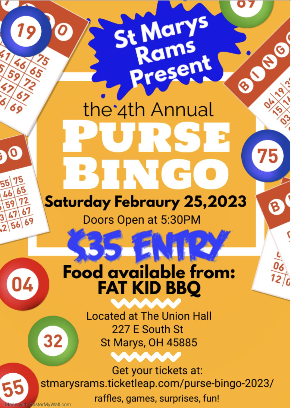 Purse Bingo 2023 25 FEB 2023