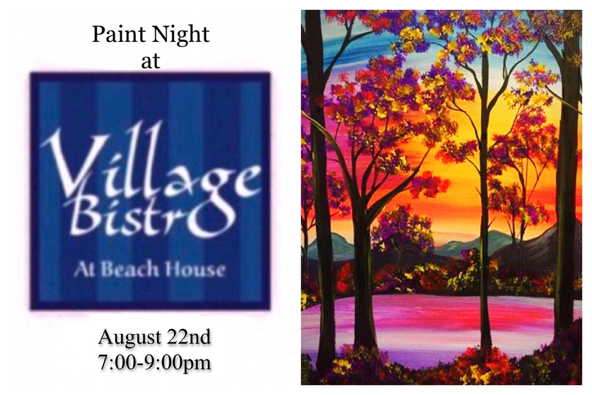 Paint Night at Village Bistro 8/22 Tickets in Milford, CT, United States