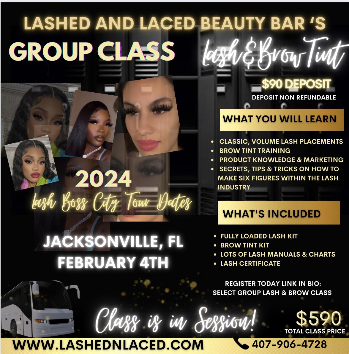 Lash Boss Lash & Brow Tint Group Training ClassJACKSONVILLE FL 4 FEB