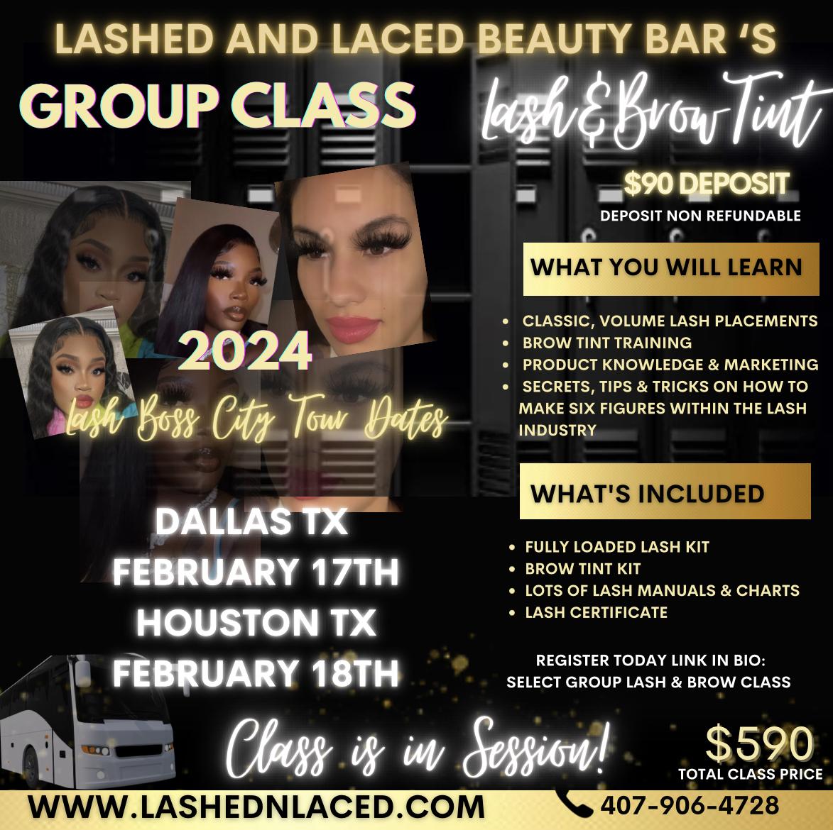 Lash Boss Lash & Brow Tint Group Training ClassHOUSTON, TX 18 FEB 2024