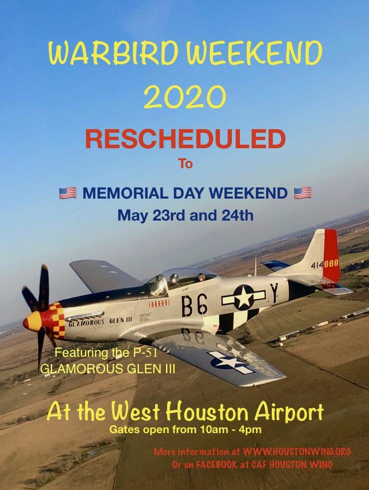 Warbird Weekend 2020CAF Houston WingCANCELED Tickets in Houston, TX